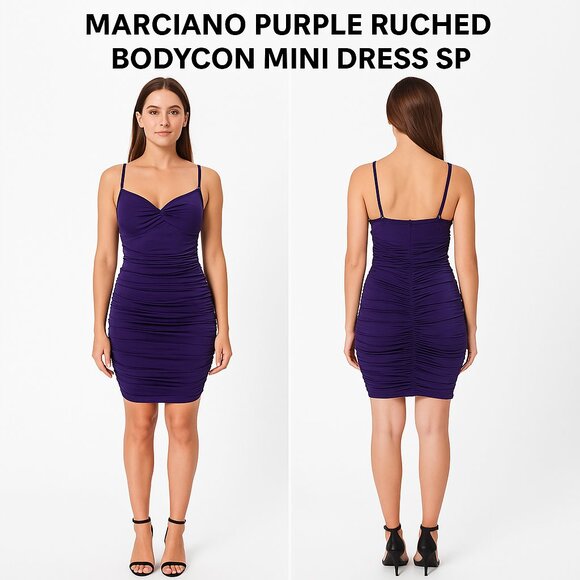 Marciano Deep Purple Mini Dress Size SP - Picture 1 of 8